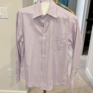Brunello Cucinelli men’s cotton button-down shirt lavender